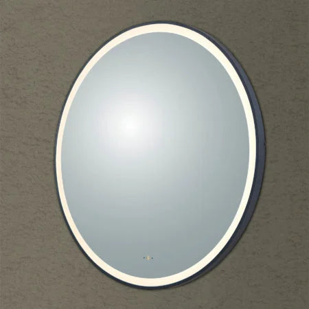 Luna Round Iron Framed LED Mirror