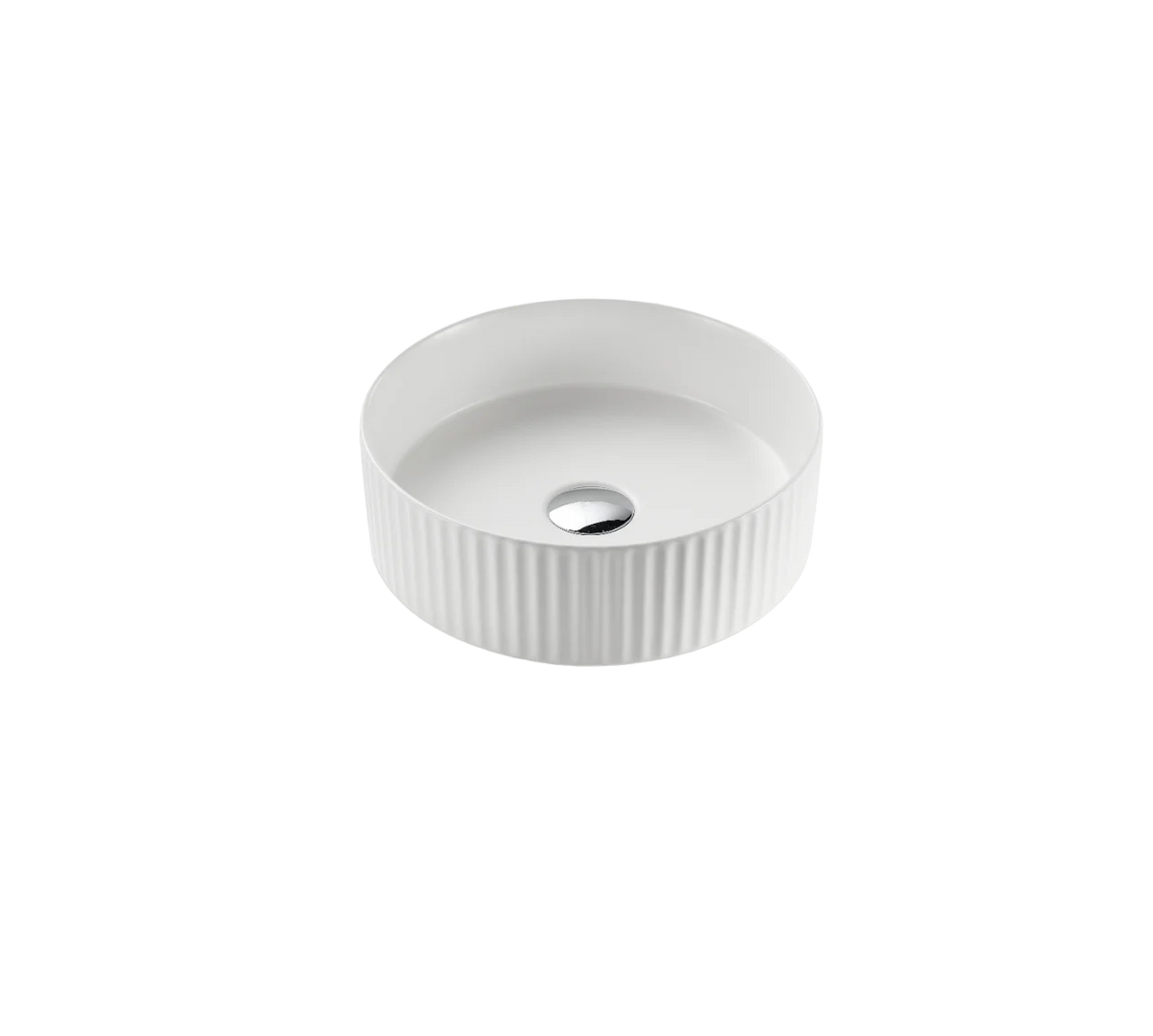 Geneva Fluted Round Premium Ceramic Above-Counter Basin