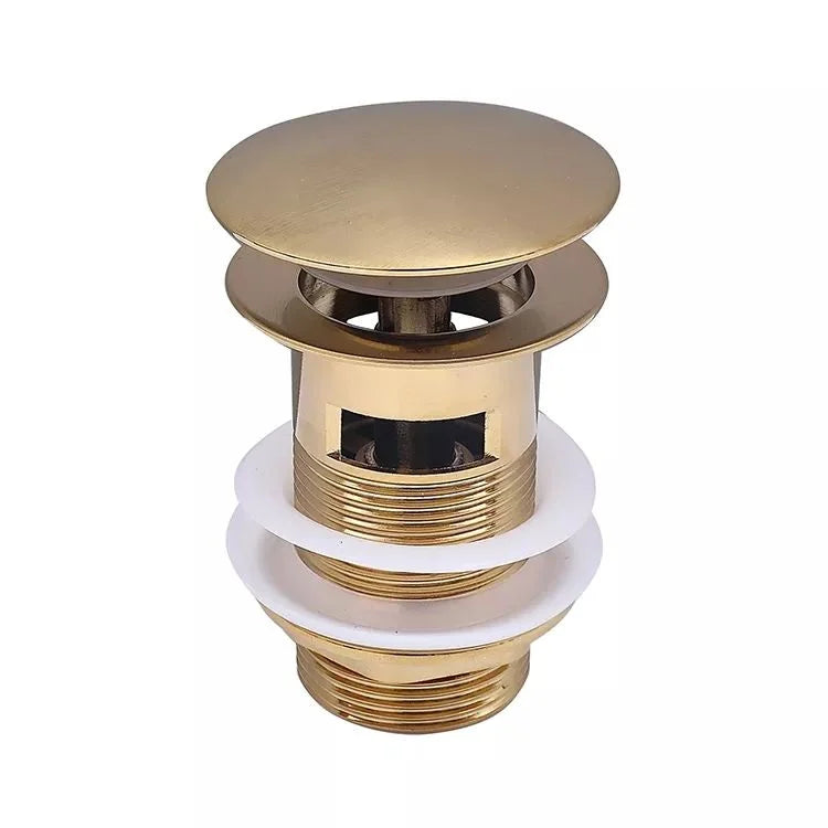Yellow Gold Push-Button Sink Stopper