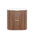 Wall-Mounted PVC fluted Curved Cabinet with Soft-Close Drawers — detail 13