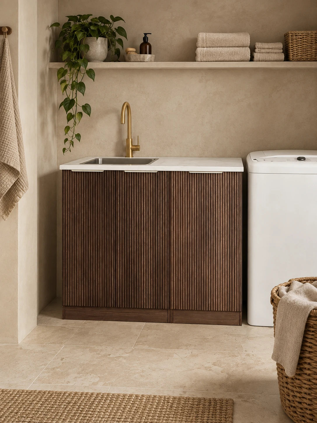 Laundry cabinet set
